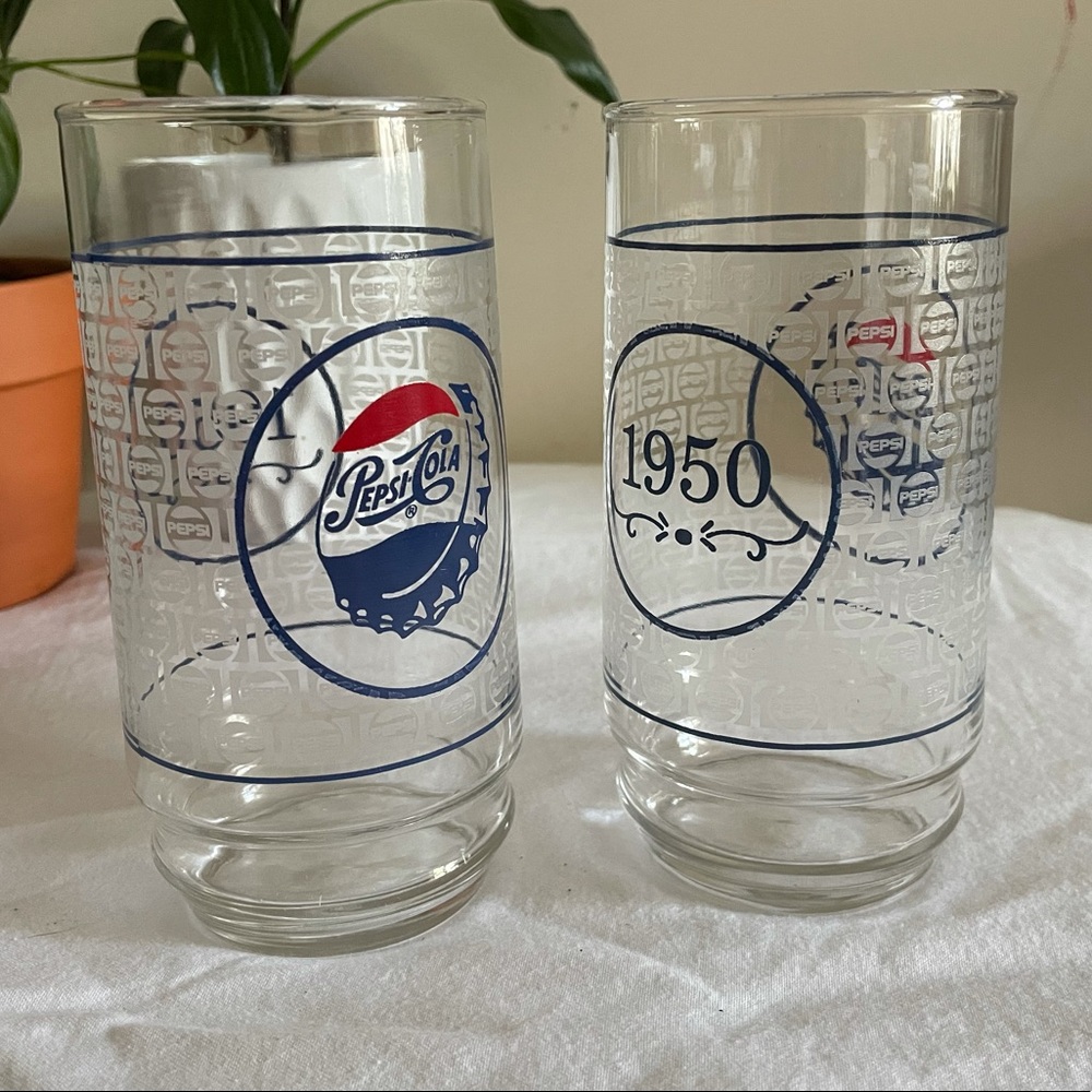 Set of Two Pepsi drinking glasses